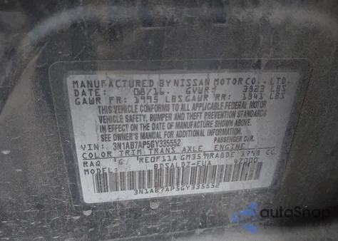 2016 Nissan Sentra Sv from USA, damaged, VIN 3N1AB7AP5GY335552